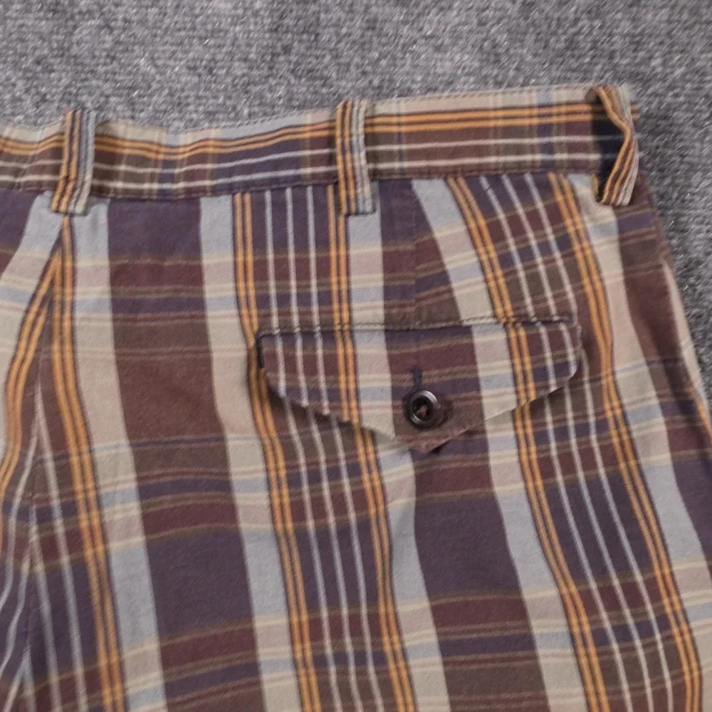 Polo Ralph Lauren Shorts Mens 34 Multicolor Plaid Chino Preppy Flat Front